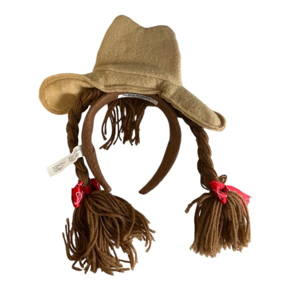 Great PretendEars Cowboy Hat Headband with Yarn Braids – Hanover Accessories – C - Picture 2 of 5
